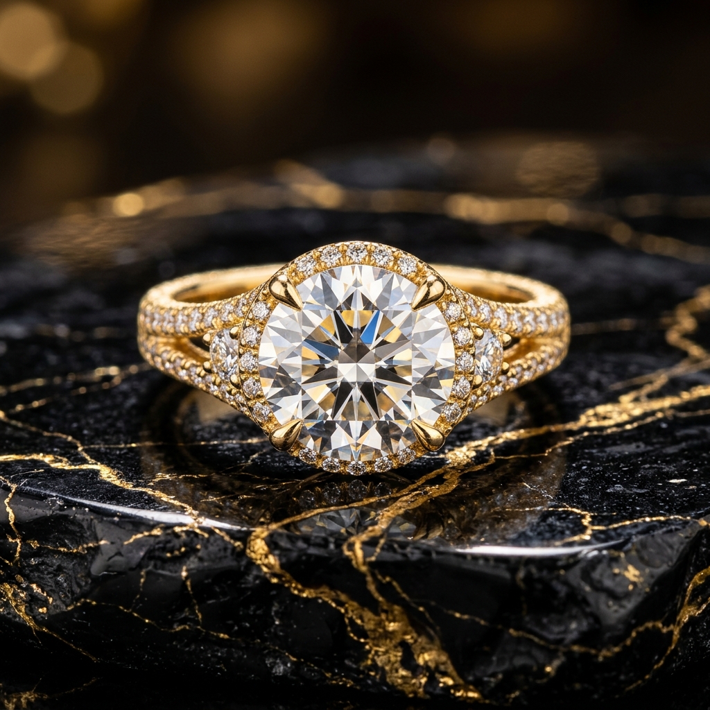 Floating Custom Diamond Ring